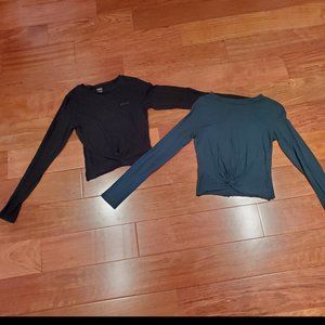 LOT OF 2 VICTORIA'S SECRET PINK LONG SLEEVE TOPS